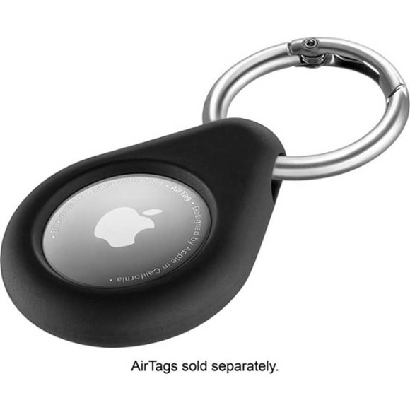 Insignia™ - Key Ring Case for Apple AirTag (4-Pack) - Black - Picture 4 of 5